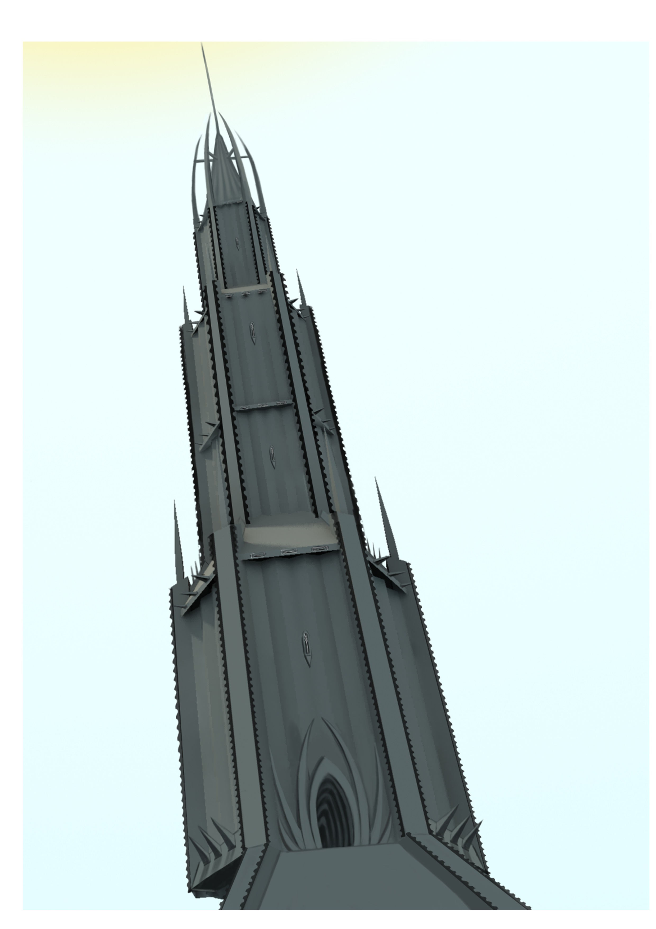 Model of the Cynder's Lair castle spire