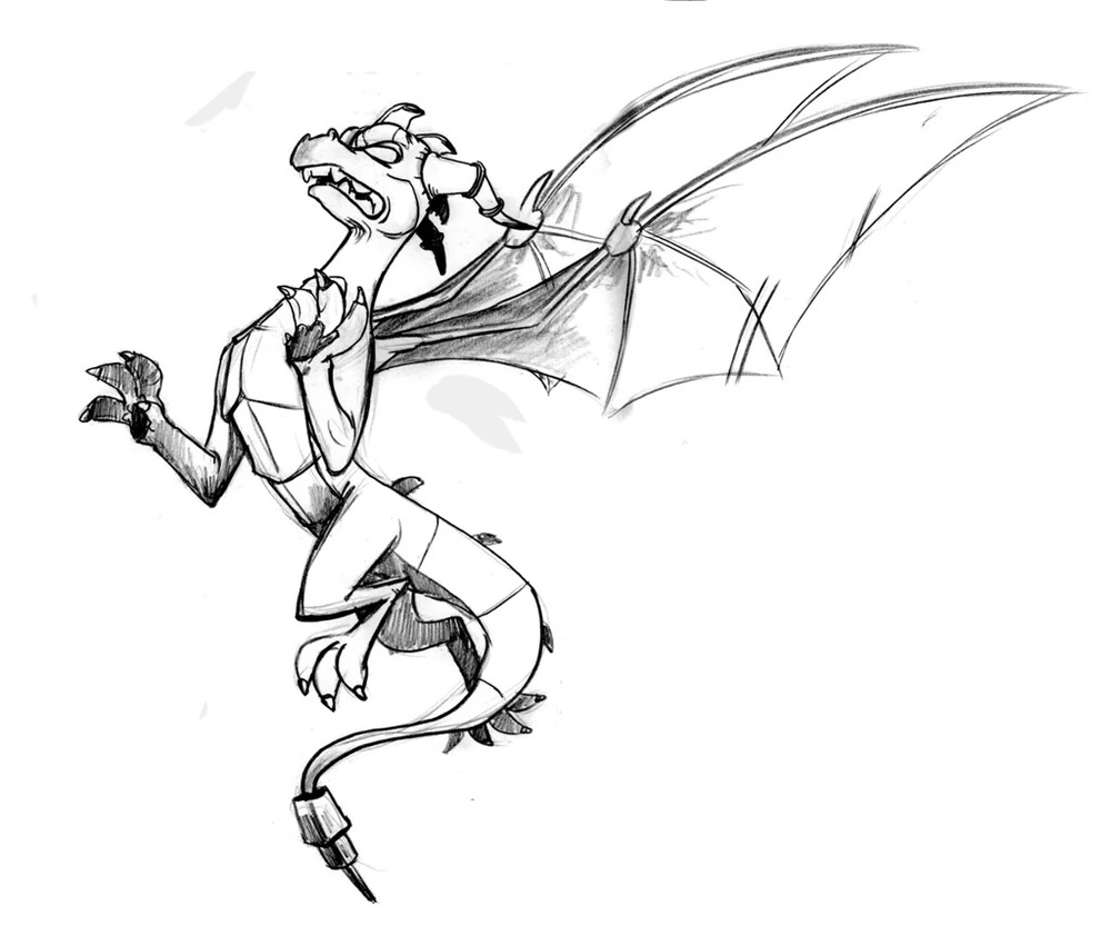 Concept art of Spyro by Yannick Corboz