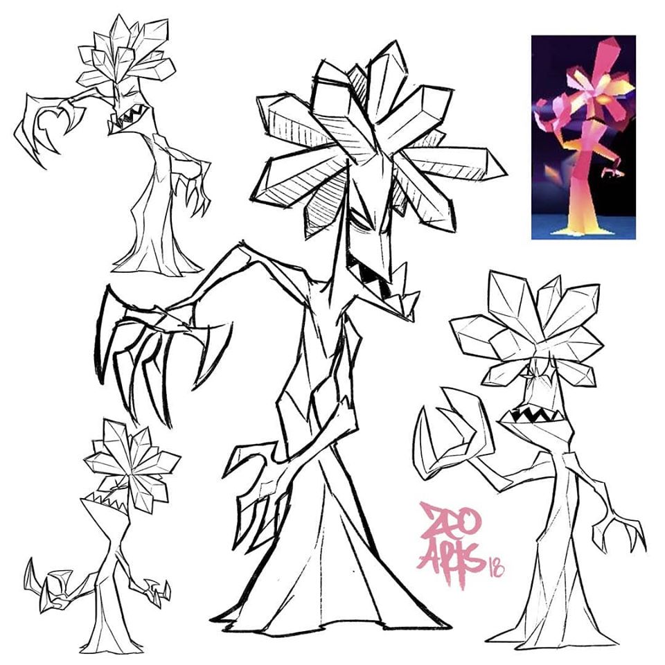 Concept art of the Crystal Flower by Zeoartz