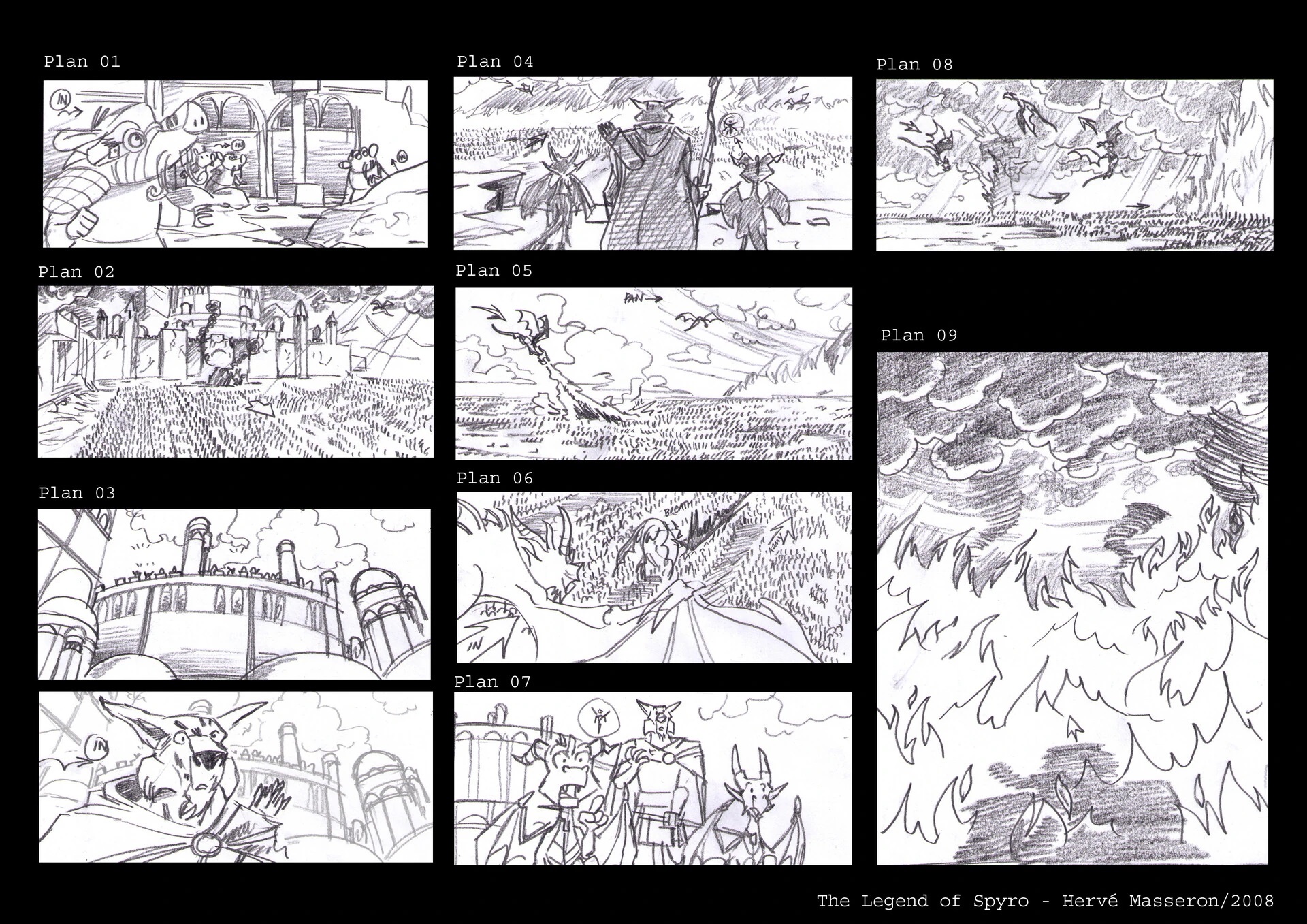 Dragon City outro cutscene storyboard