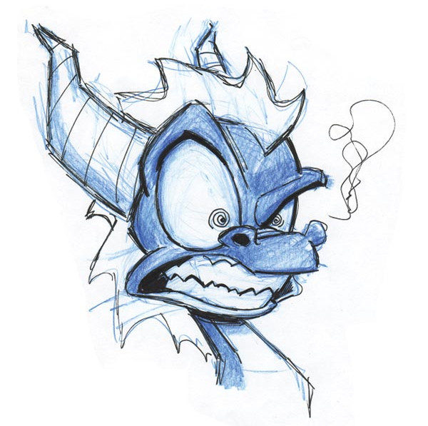 Concept artwork for the first game, Spyro the Dragon, dated January 1997