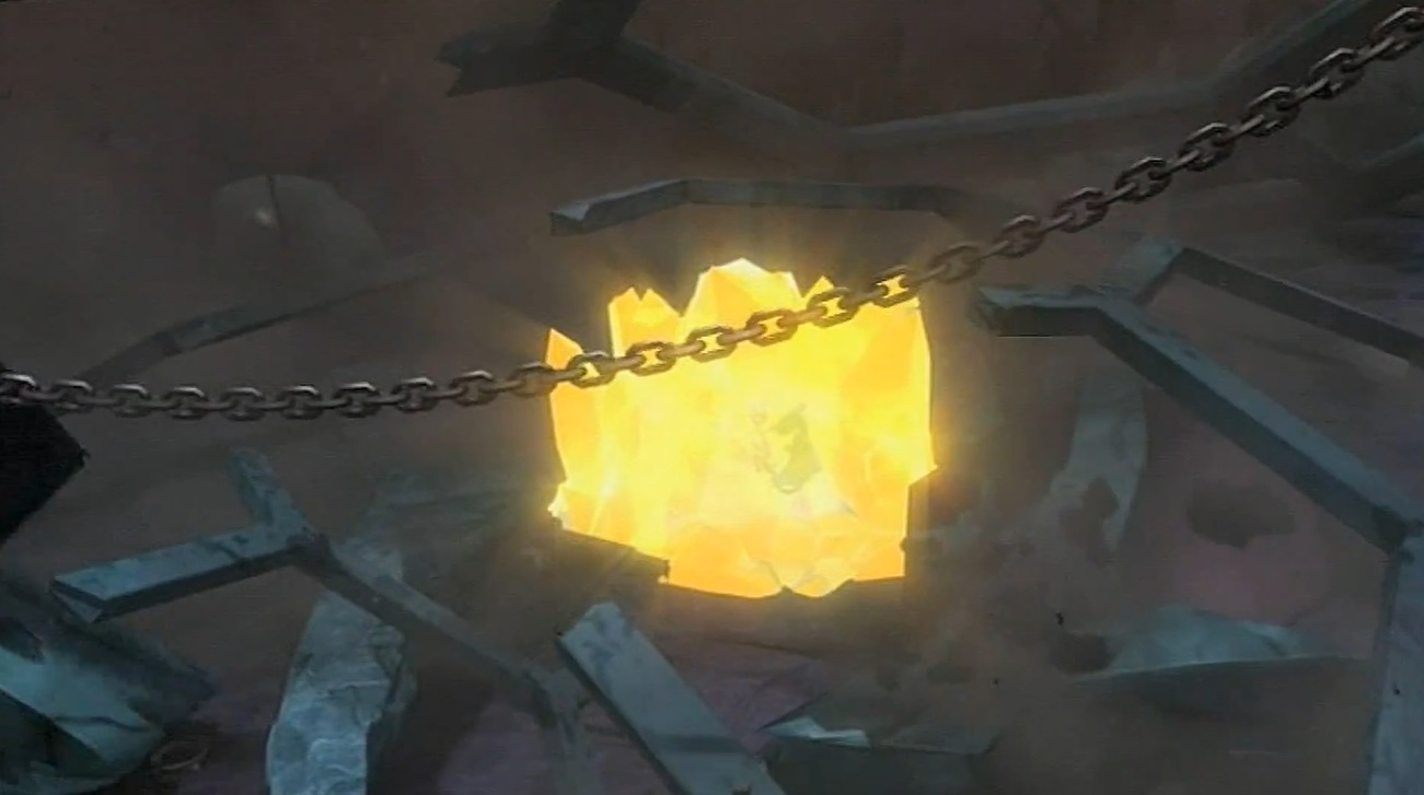 The newly formed Time Crystal within the crumbling of Well of Souls