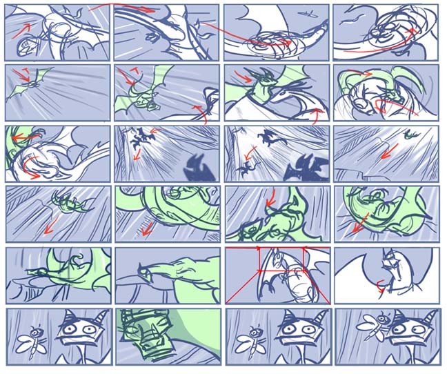 Meeting Terrador cutscene storyboard