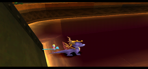 The player can stand on the water near the start of the level.