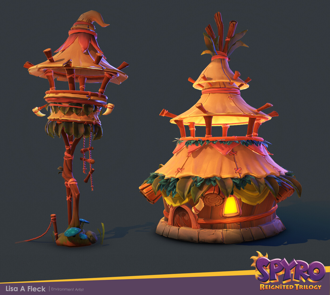 The Beast Makers tiki hut models