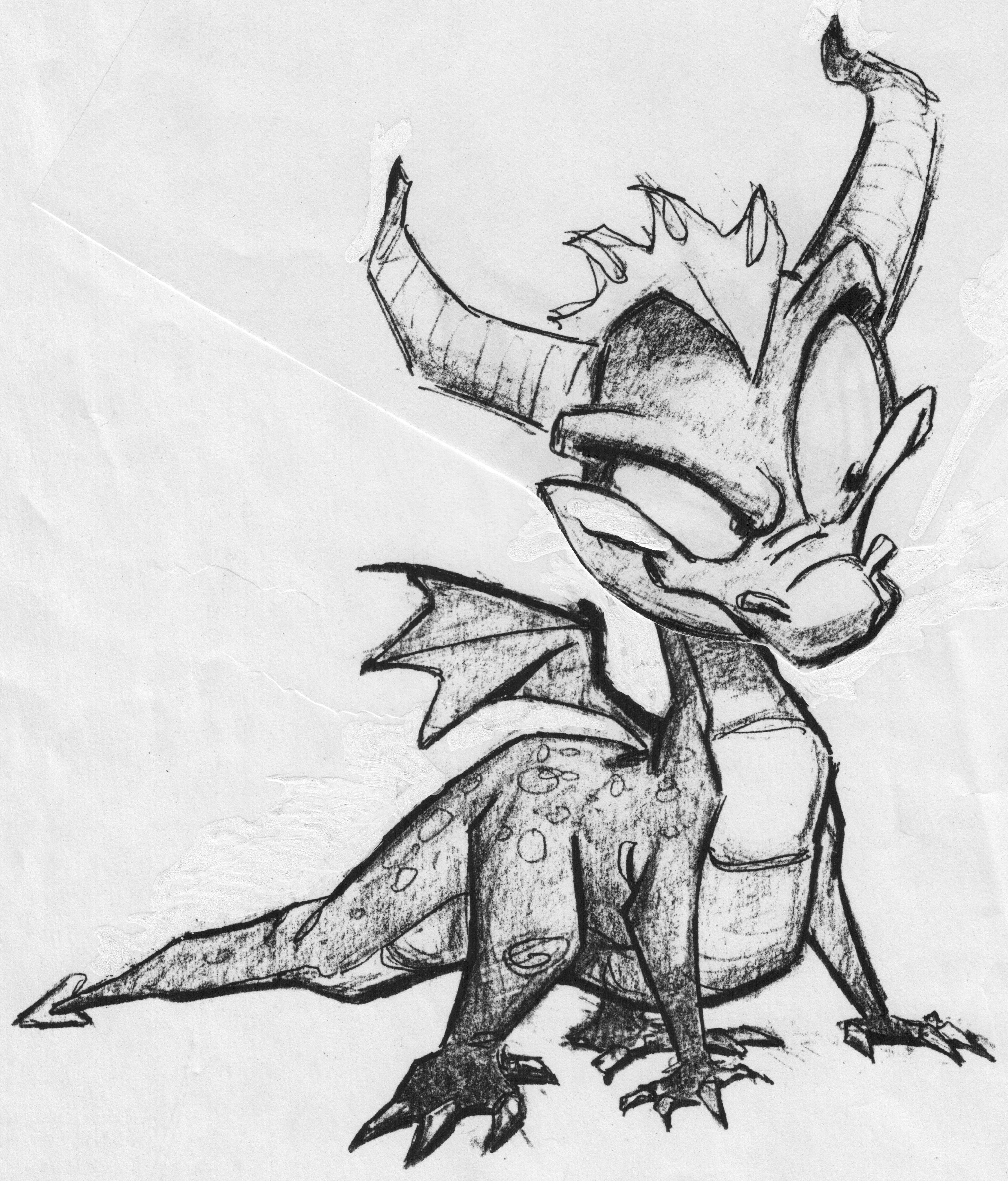 Concept art of Spyro by Charles Zembillas