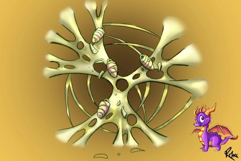 Burnable Bulb Spider nest concept by Ronald Marc