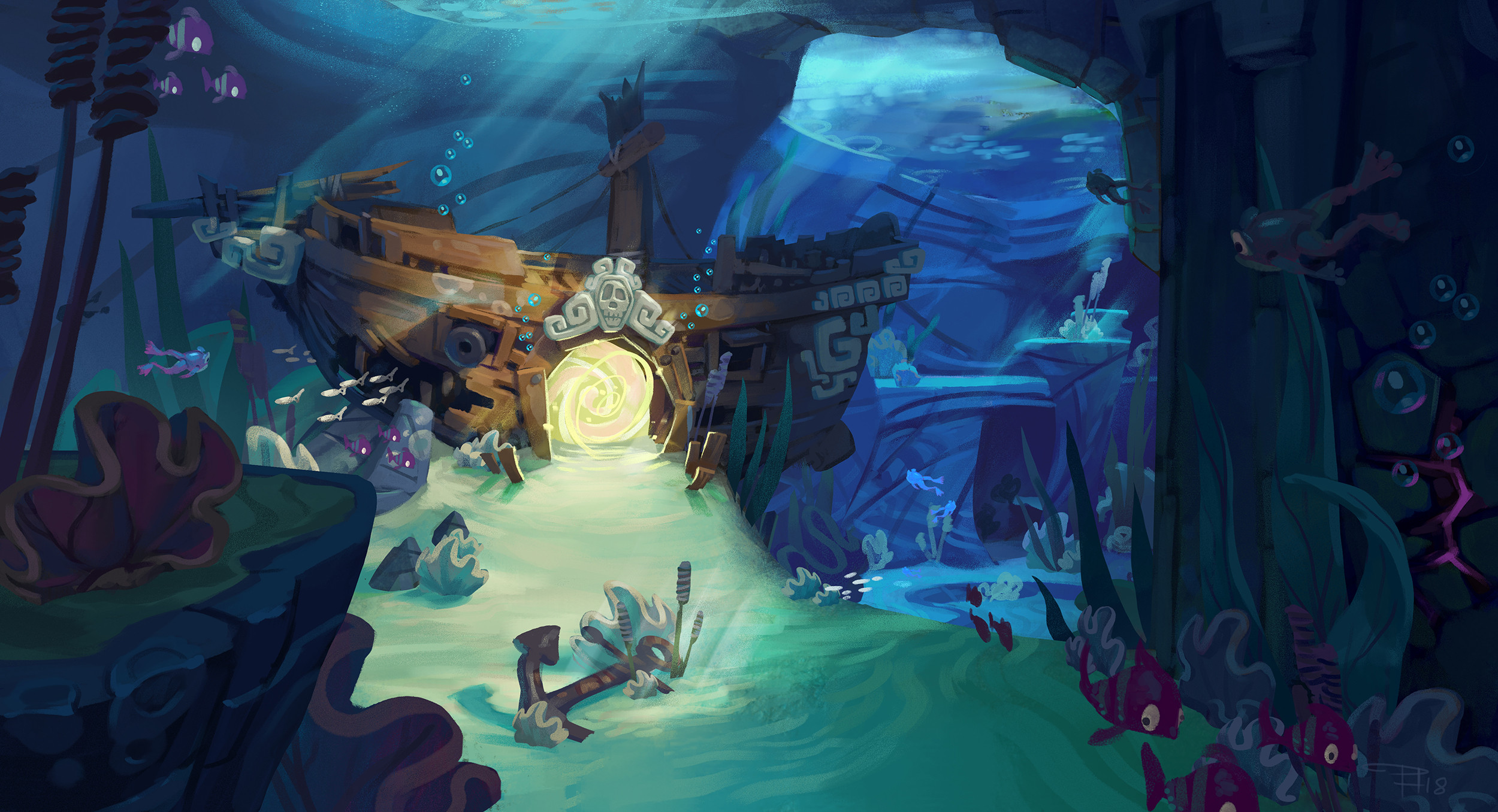 Underwater entrance to Lost Fleet