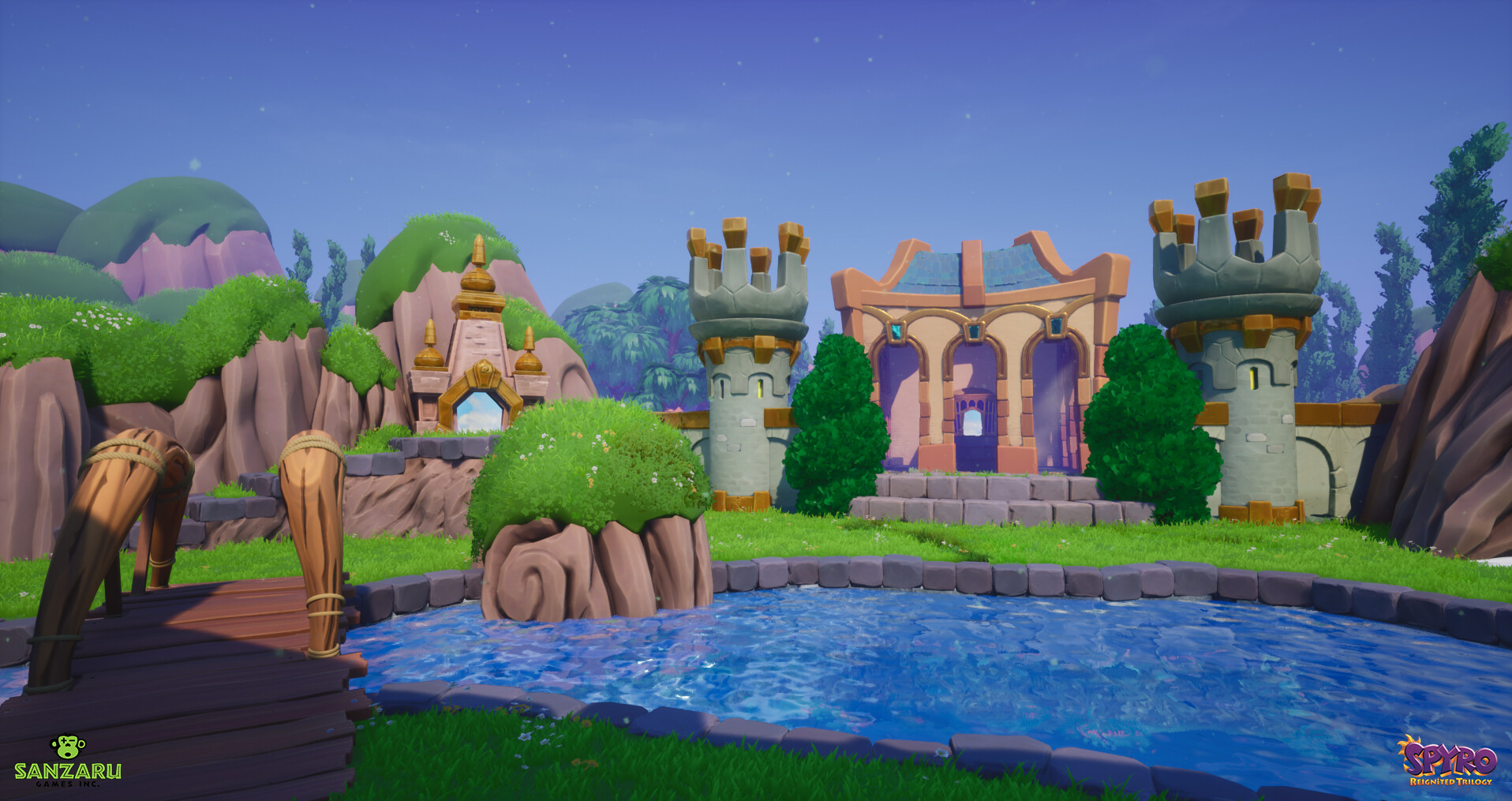 Spyro Reignited Trilogy Midday Gardens environmental landscape by Chris Carranza