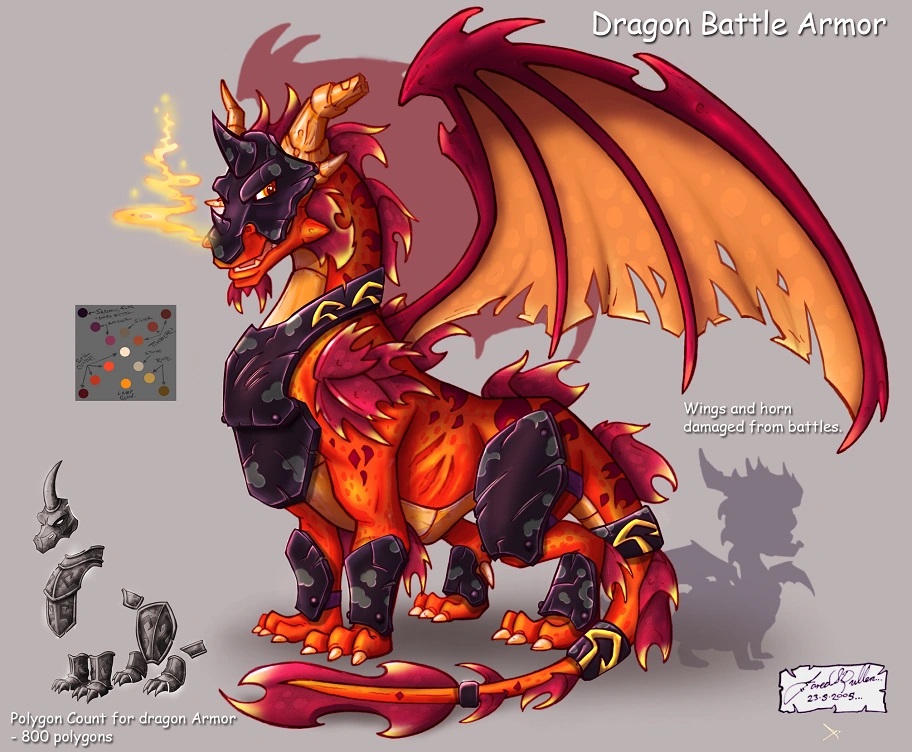 Concept art of Ignitus' armor by Jared Pullen