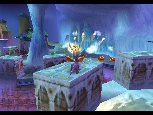 Spyro standing on a platform
