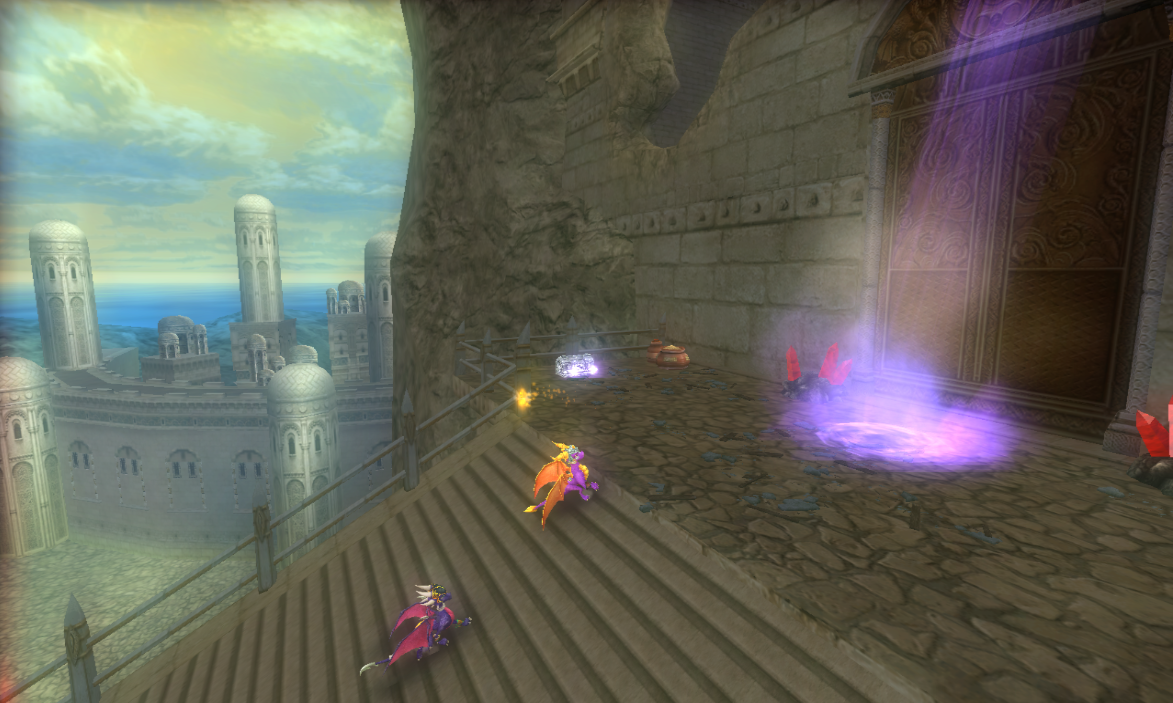 chest at save point, contains Cynder's silver helmet
