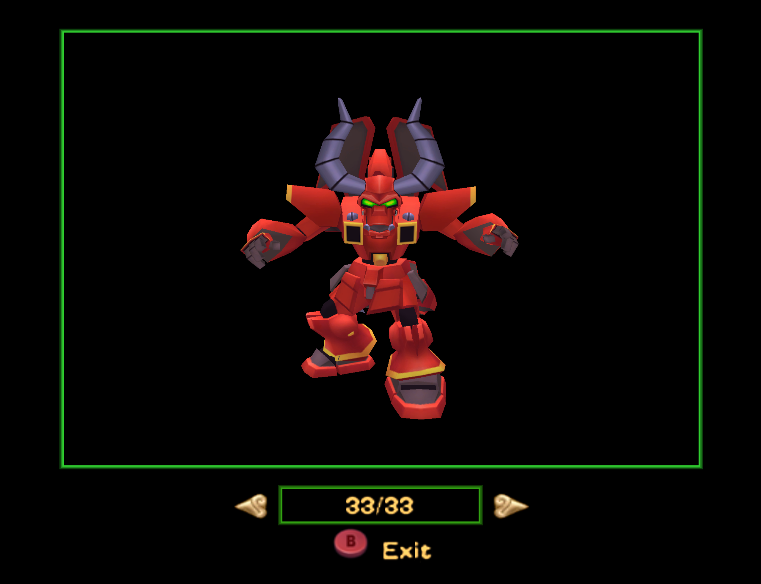 Mecha Red's in-game model in the model viewer, hidden from list.