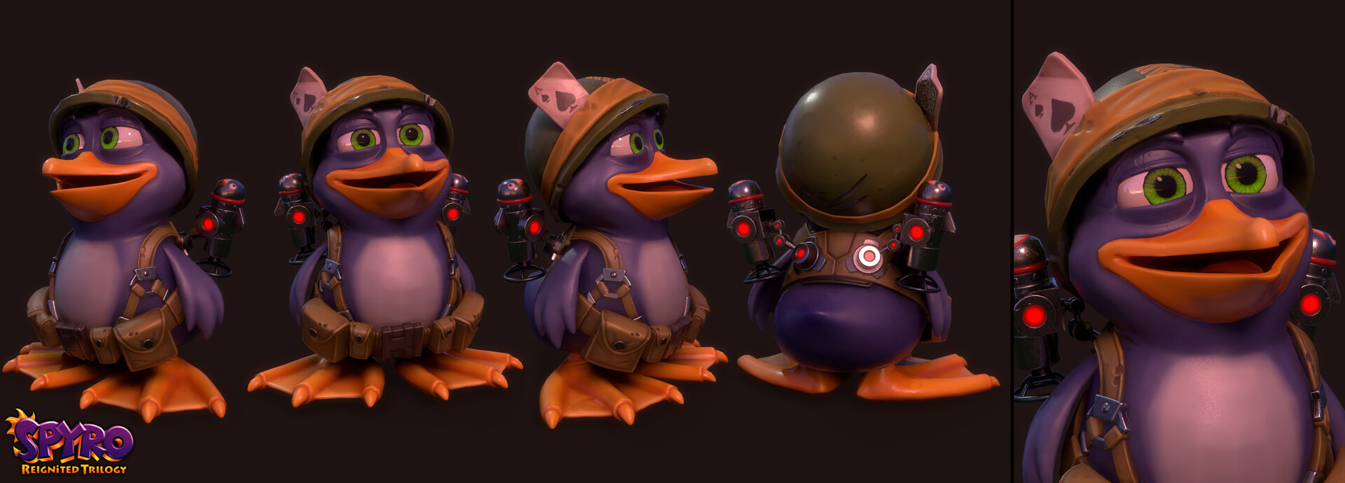 Character model of Sgt. Byrd for the Spyro Reignited Trilogy by Justin Bintz