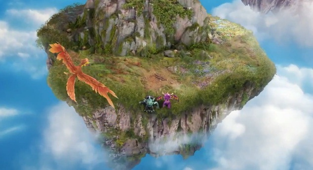 Sunburn first seen in The Beginning Trailer flying above Spyro and Gill Grunt