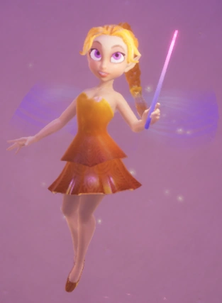 The hidden Yellow Flame Fairy in Haunted Towers. She kisses Spyro to permanently give him the Superflame Powerup until he exits the level.