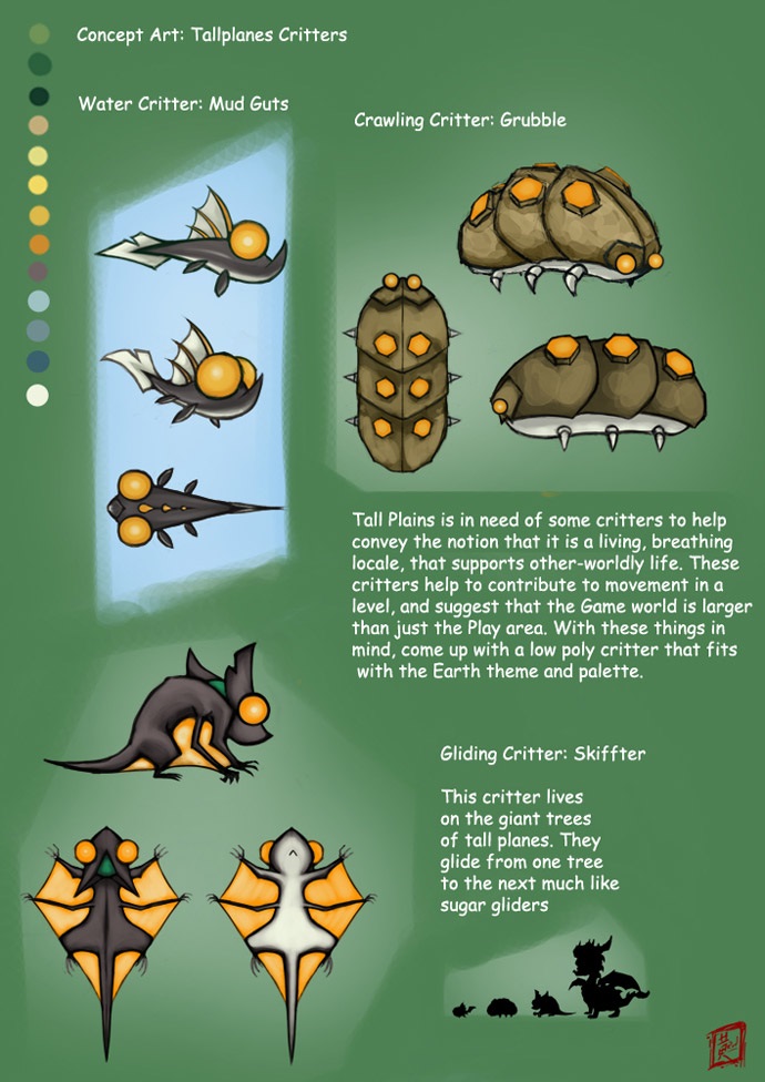Tall Plains critter references by Ronald Marc, including one for Mud Guts