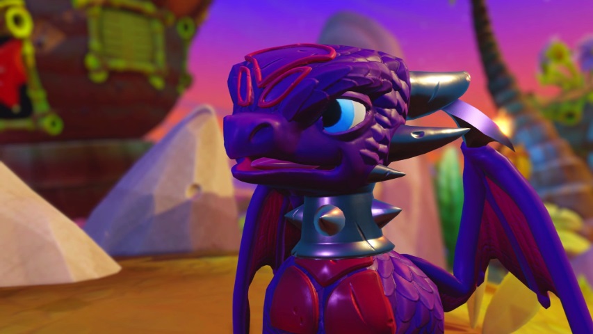 Cynder as a Storyteller for Cursed Tiki Temple in Skylanders: Imaginators