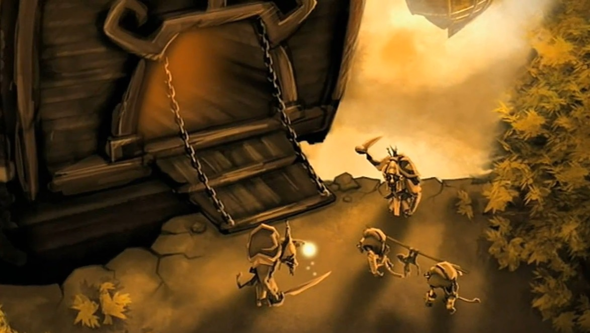 The Skavengers having captured Spyro and Sparx