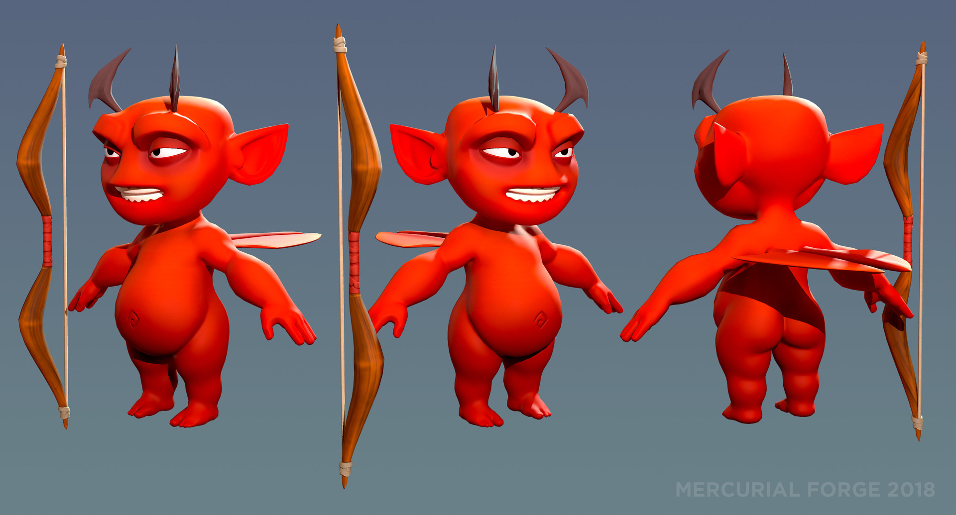 Character model of a Cupid in the Spyro Reignited Trilogy by Mercurial Forge