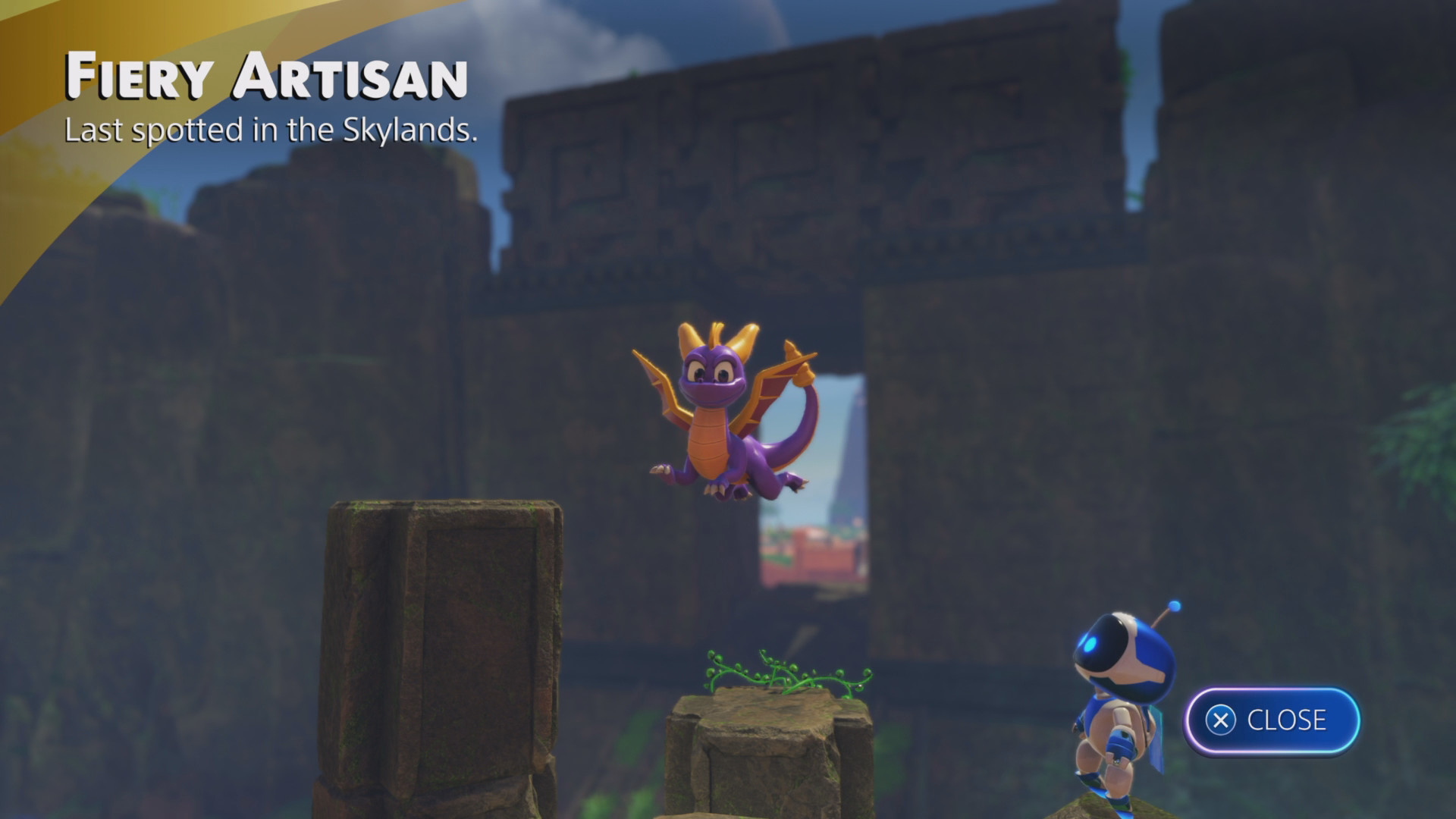 Spyro as he appears in Astro Bot