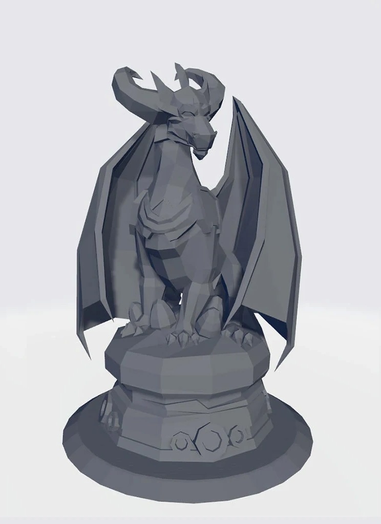 Ingame model of Malefor's Dragon Temple statue in The Legend of Spyro: A New Beginning and The Eternal Night