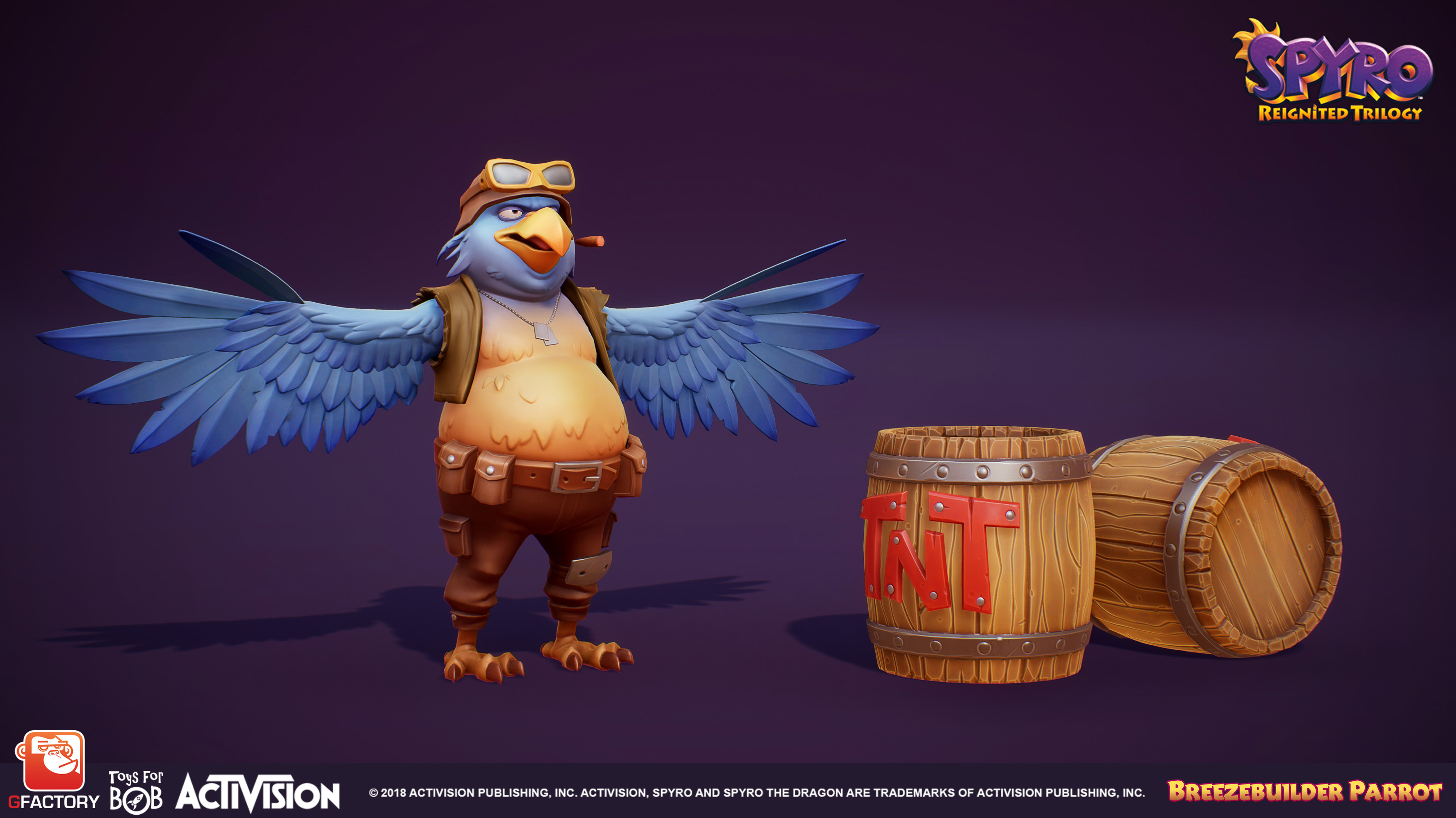Breezebuilder Parrot with TNT Barrel