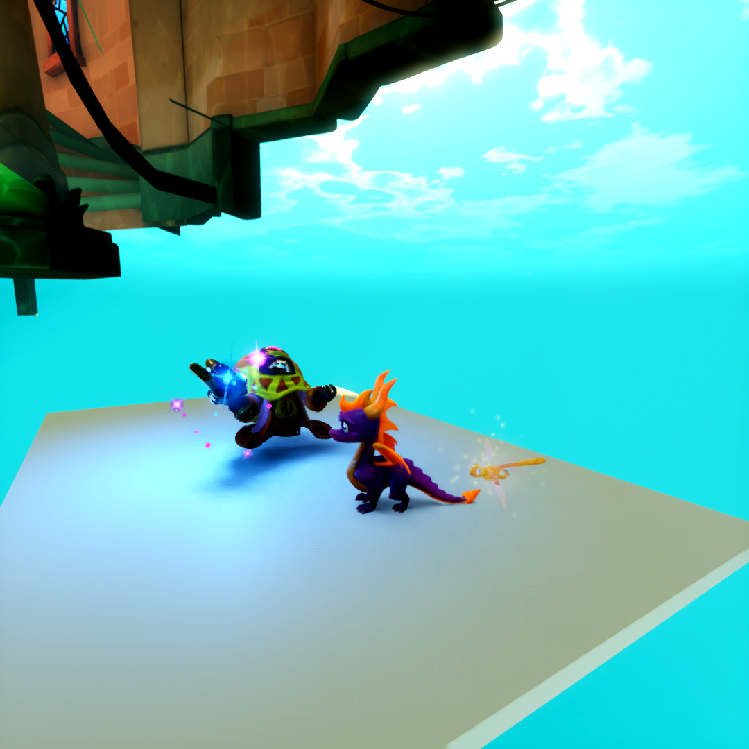 An Arabian Thief standing on a white plate prior to the mini-game.