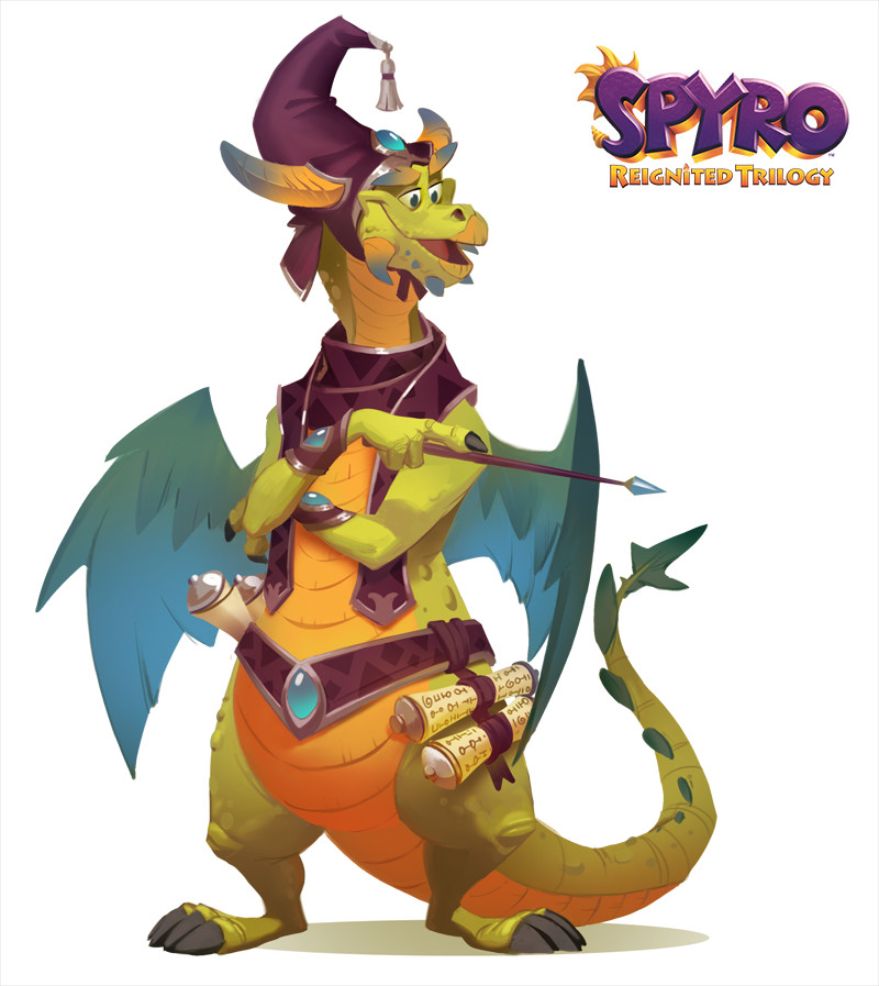 Concept art of Jarvis for the Spyro Reignited Trilogy by Devon Cady-Lee