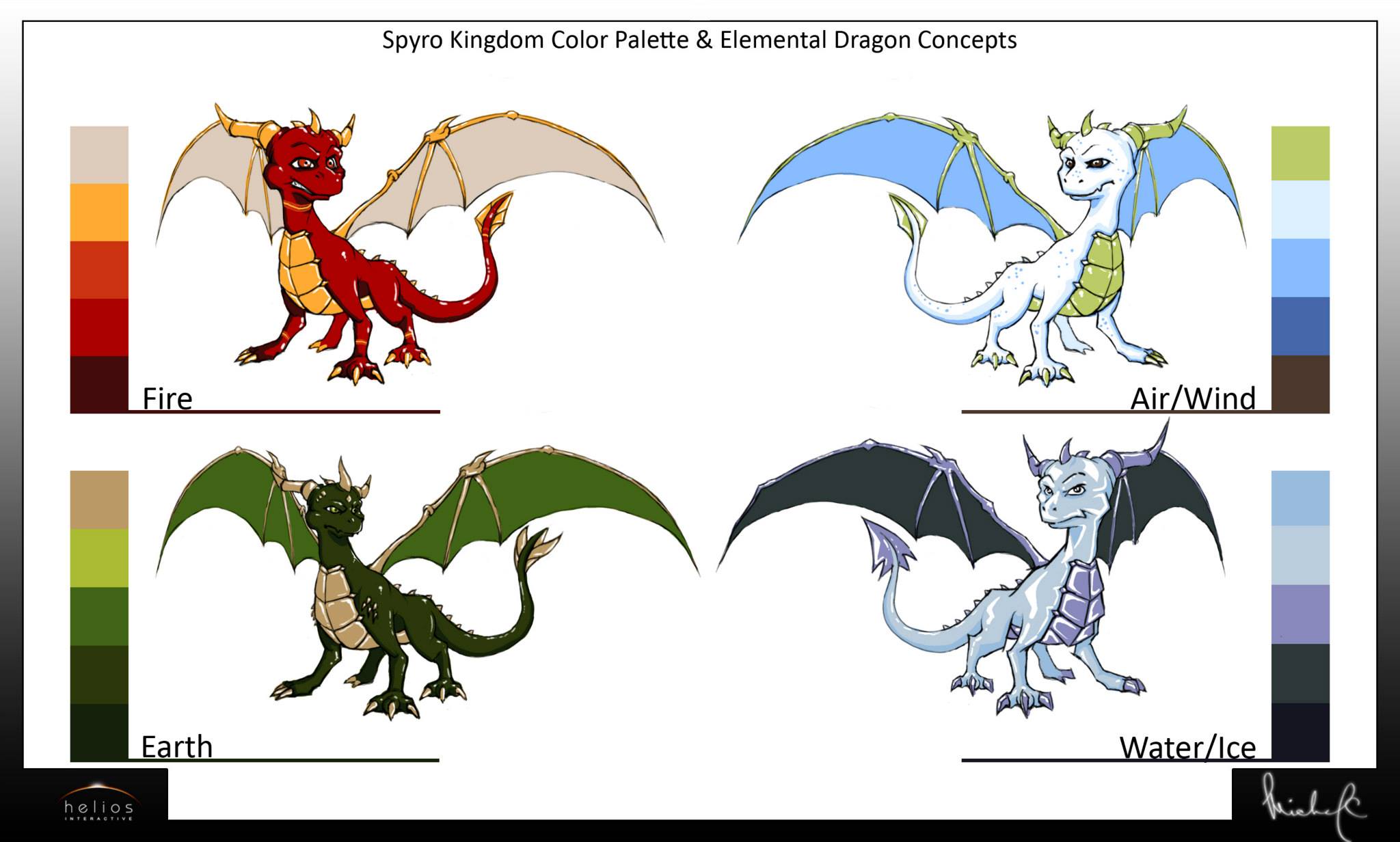 Color palette concepts by Michael Chapman