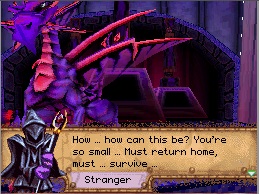 The Sorceror's dragon form as he appears in game