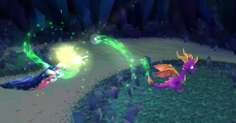 An electric leech draining Spyro's energy.
