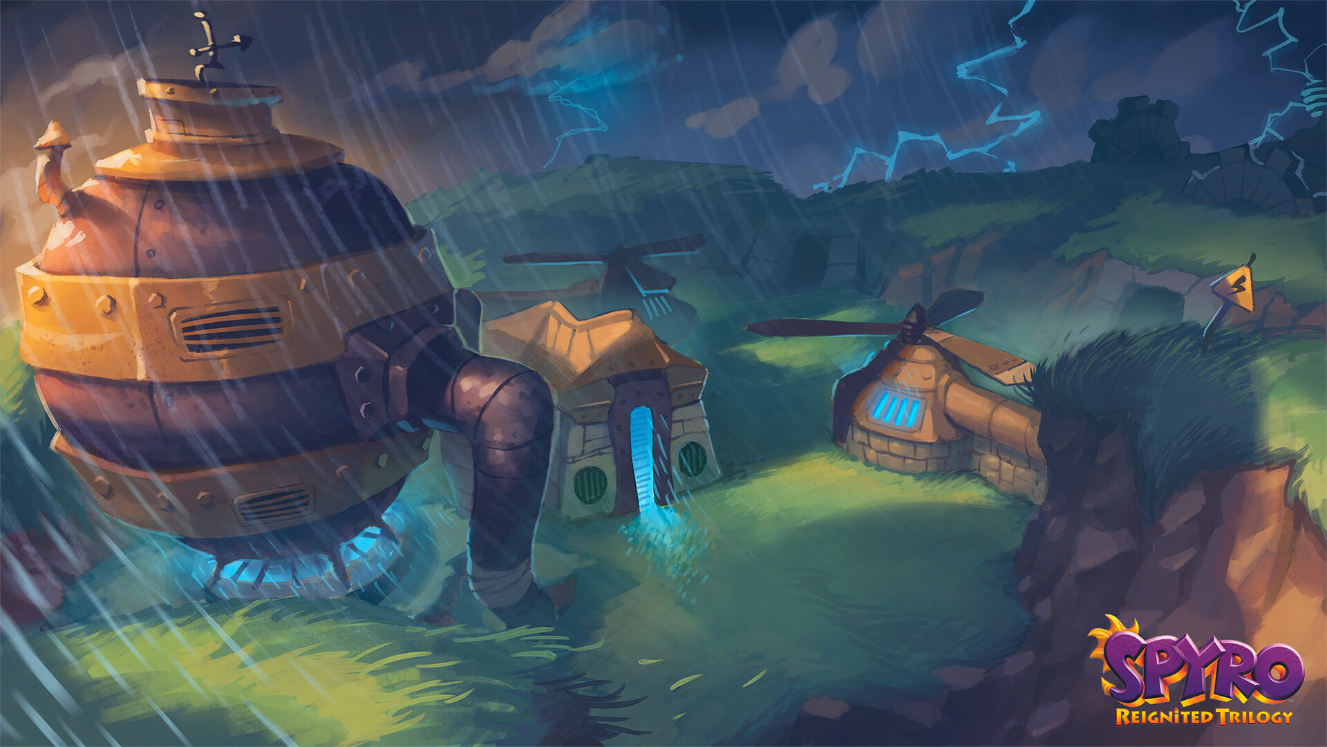Spyro Reignited Trilogy concept art of Hurricos by John Loren