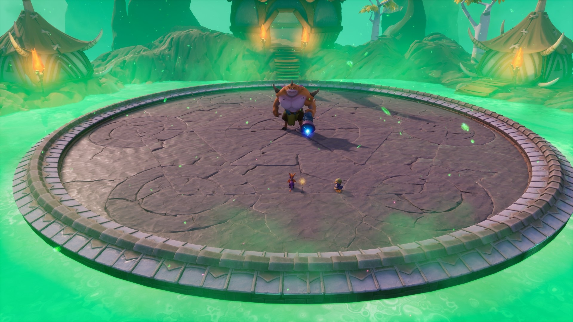 Aerial view of Spike's Arena in the Spyro Reignited Trilogy