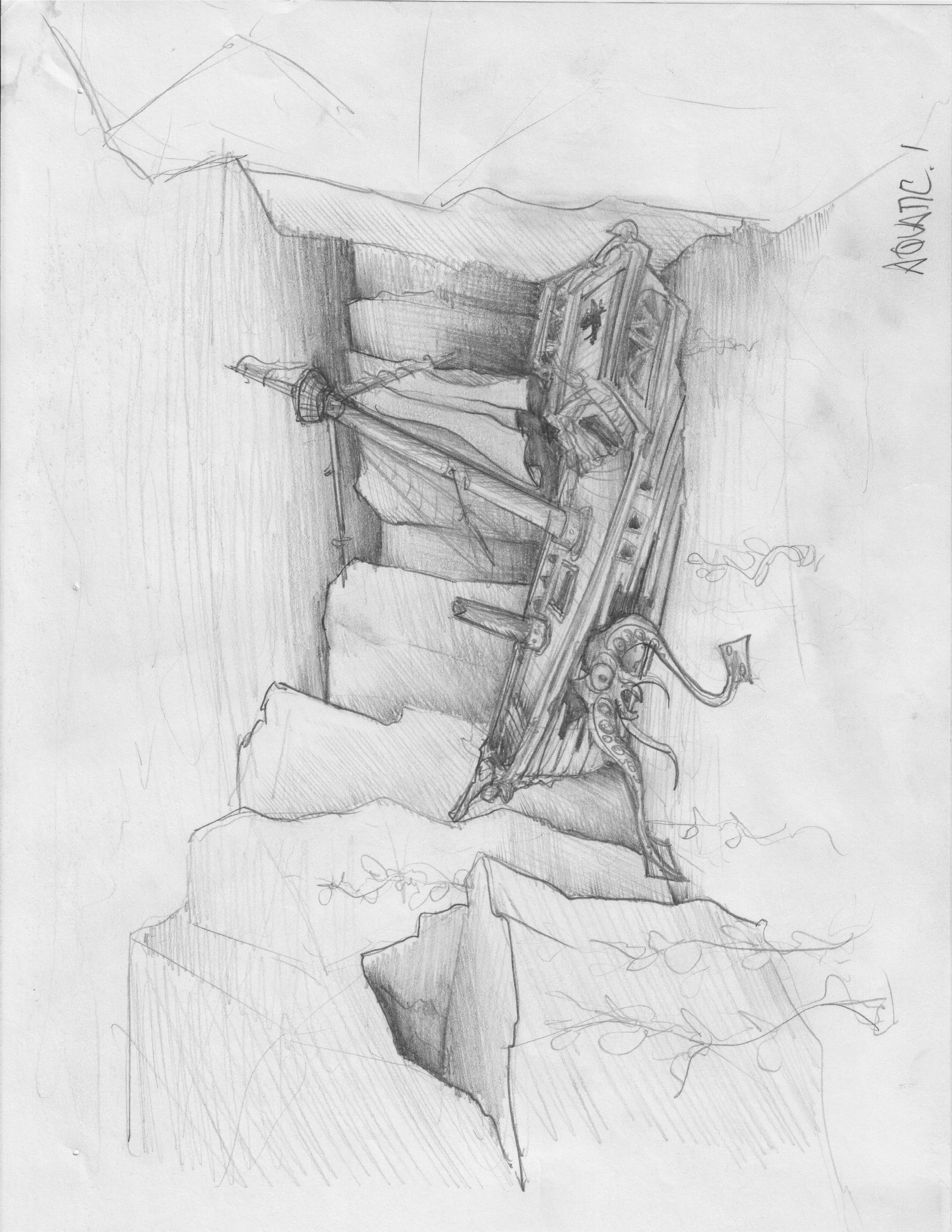 Concept art for an aquatic area