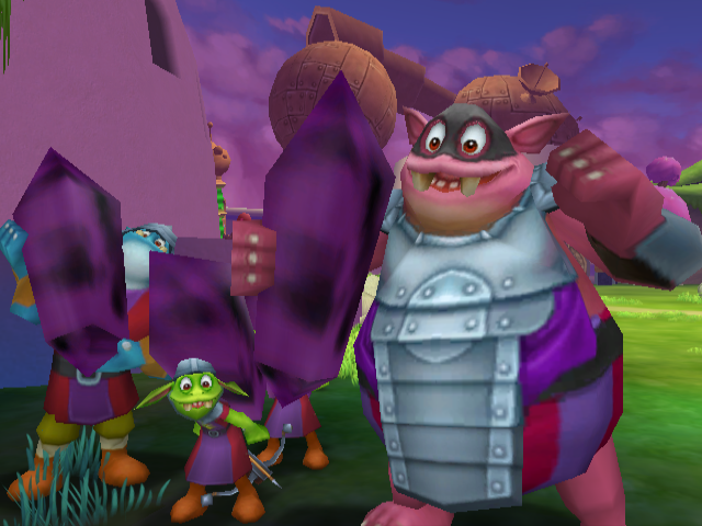 Gnorcs each holding a Dark Gem in the intro