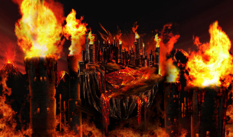 Spyro's Kingdom's concept of a Fire elemental setting