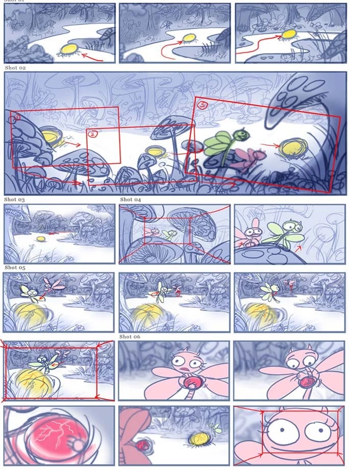 Spyro's egg cutscene storyboard