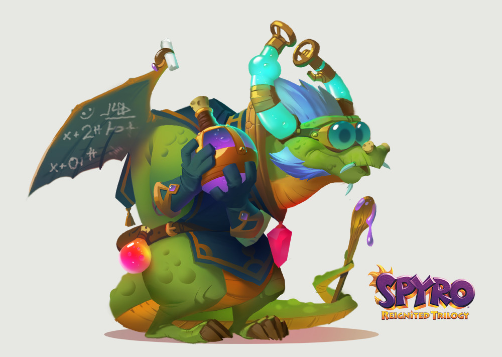 Concept art of Eldrid for the Spyro Reignited Trilogy by Devon Cady-Lee