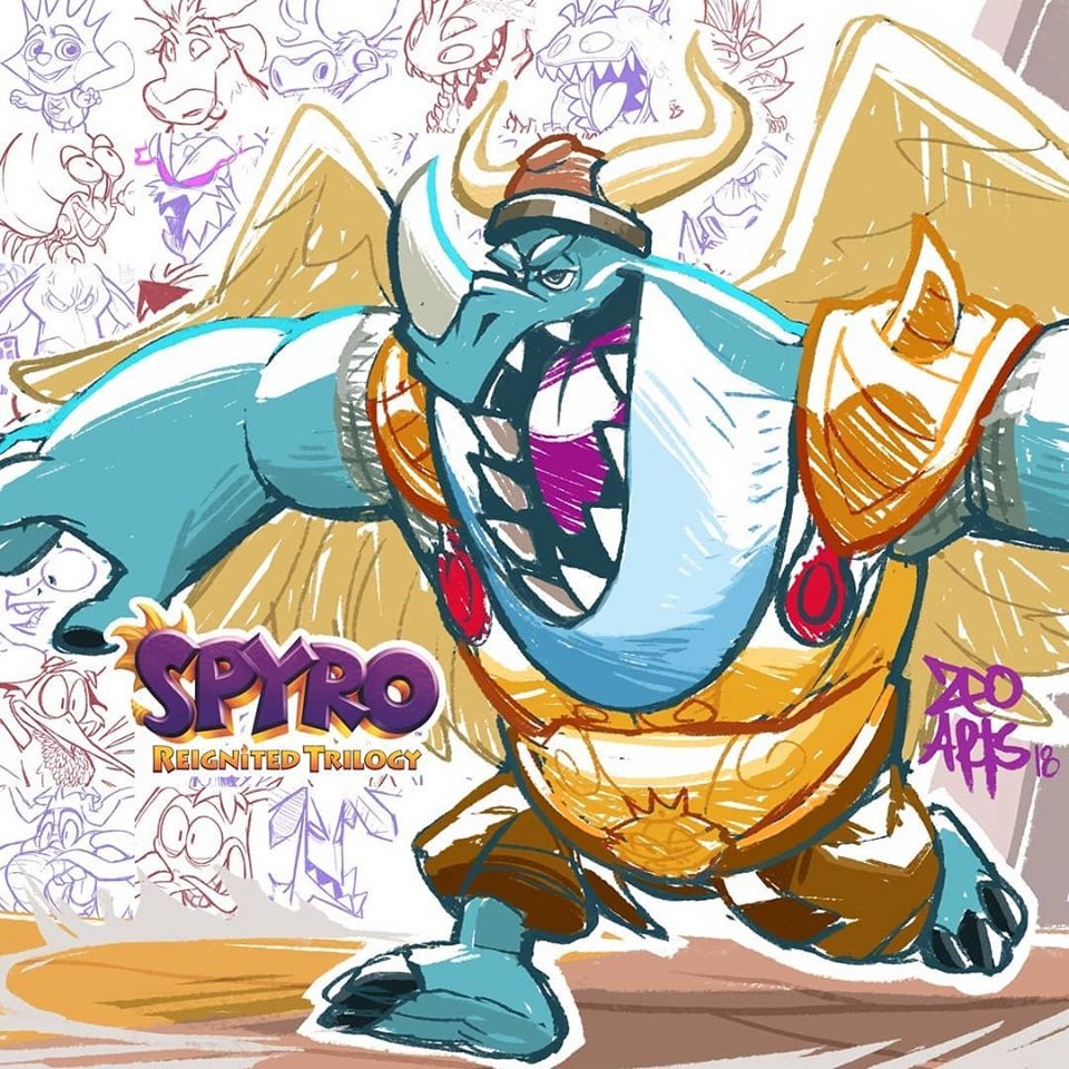Concept art of the Winged Rhynoc by Zeoartz