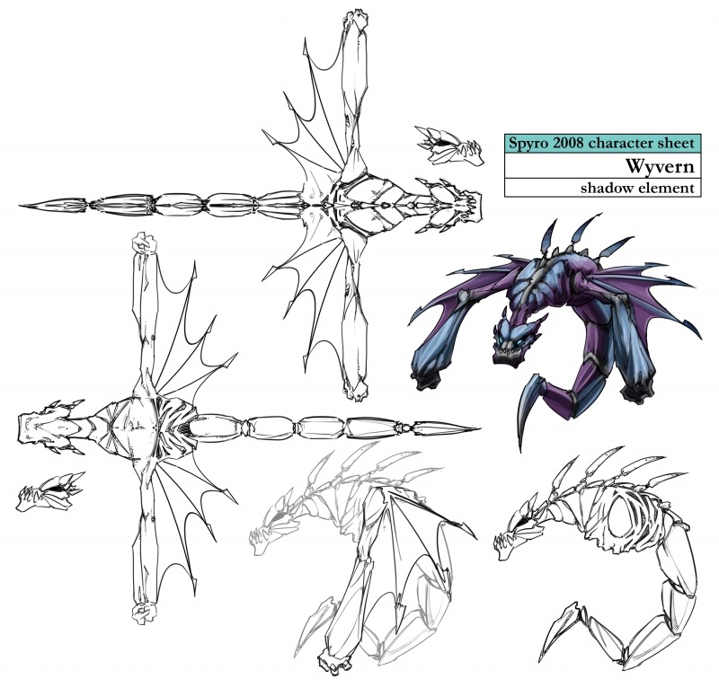 Concept art of a Shadow Wyvern for the DS version of Dawn of the Dragon by Alister Lockhart
