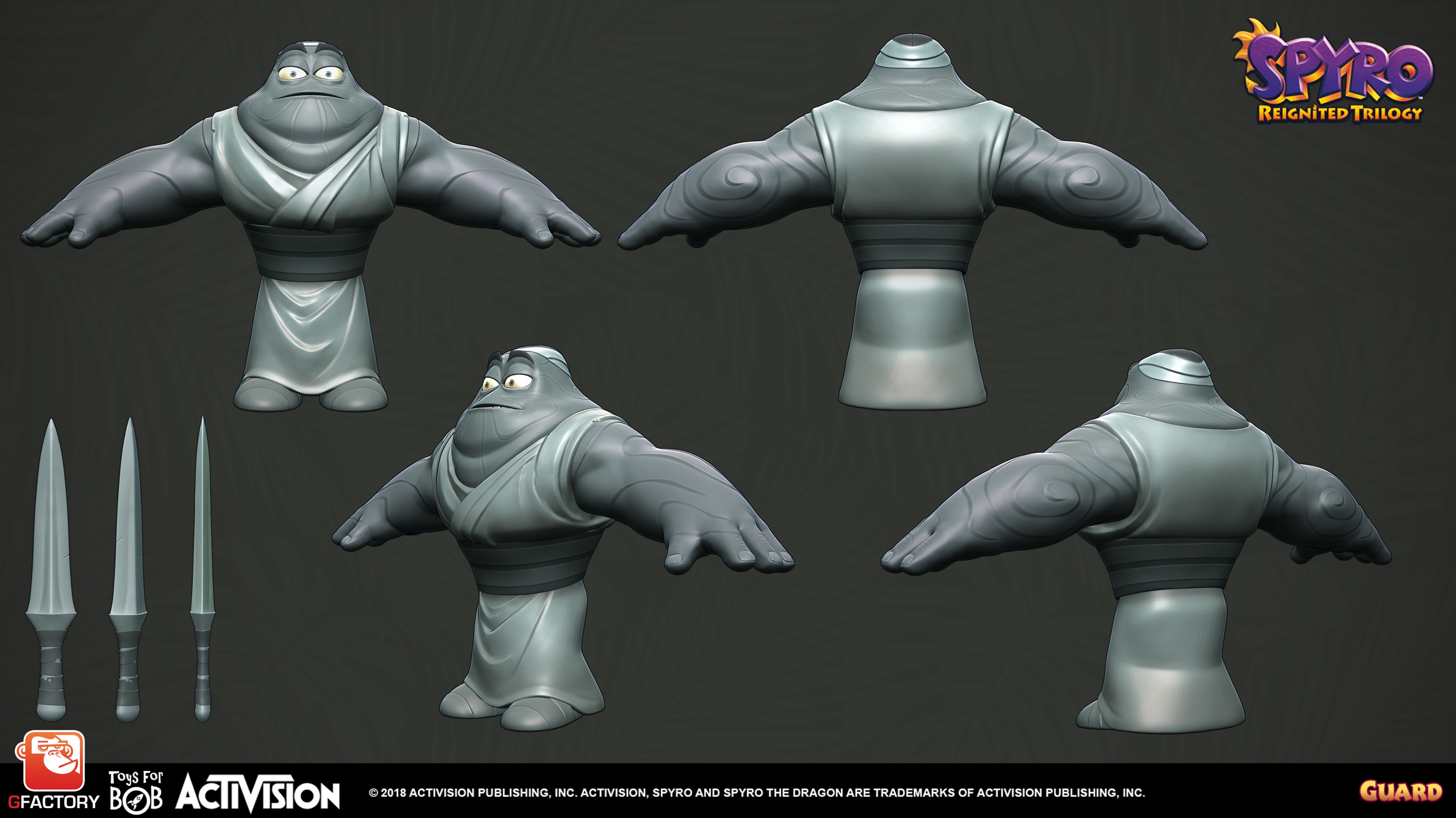 3D turnaround of a Guard (Gray) by GFactory