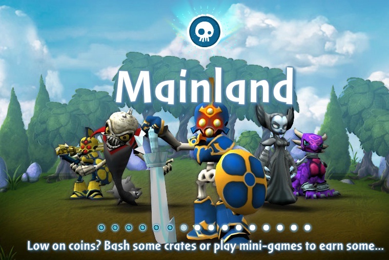 The Undead Skylanders of Spyro's Adventure shown on a loading screen in Skylanders: Universe.
