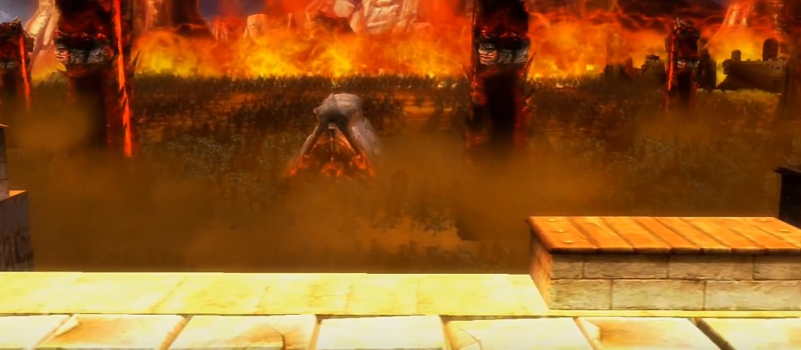 The Belt of Fire seen in the background during the Warfang seige