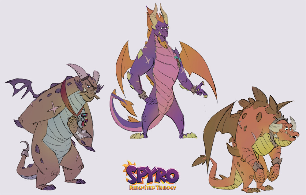 The purple Peace Keeper dragon (middle) that would eventually become Titan