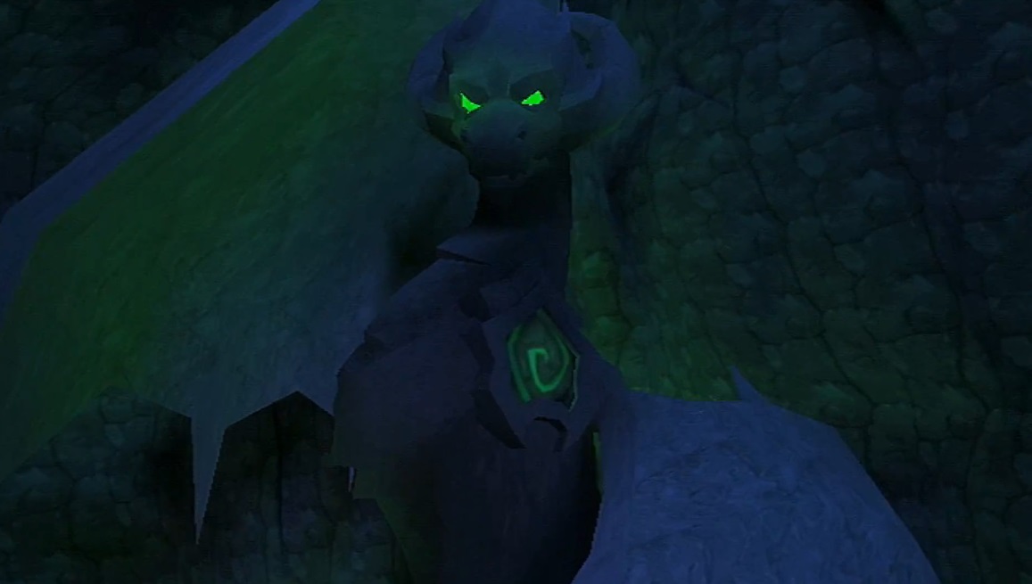 The sinister statue of Malefor within the Well of Souls