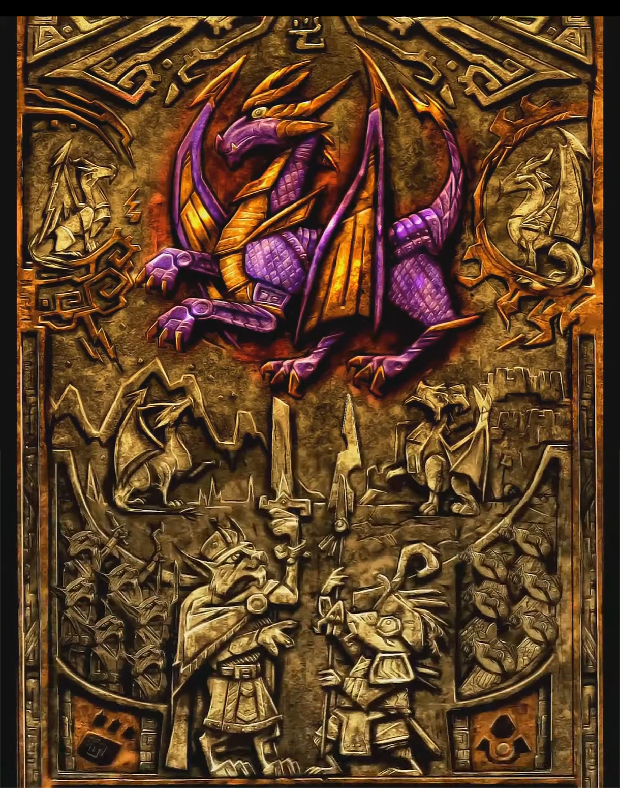The Ruins of Warfang stone mural