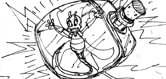 Storyboard piece for the third chapter