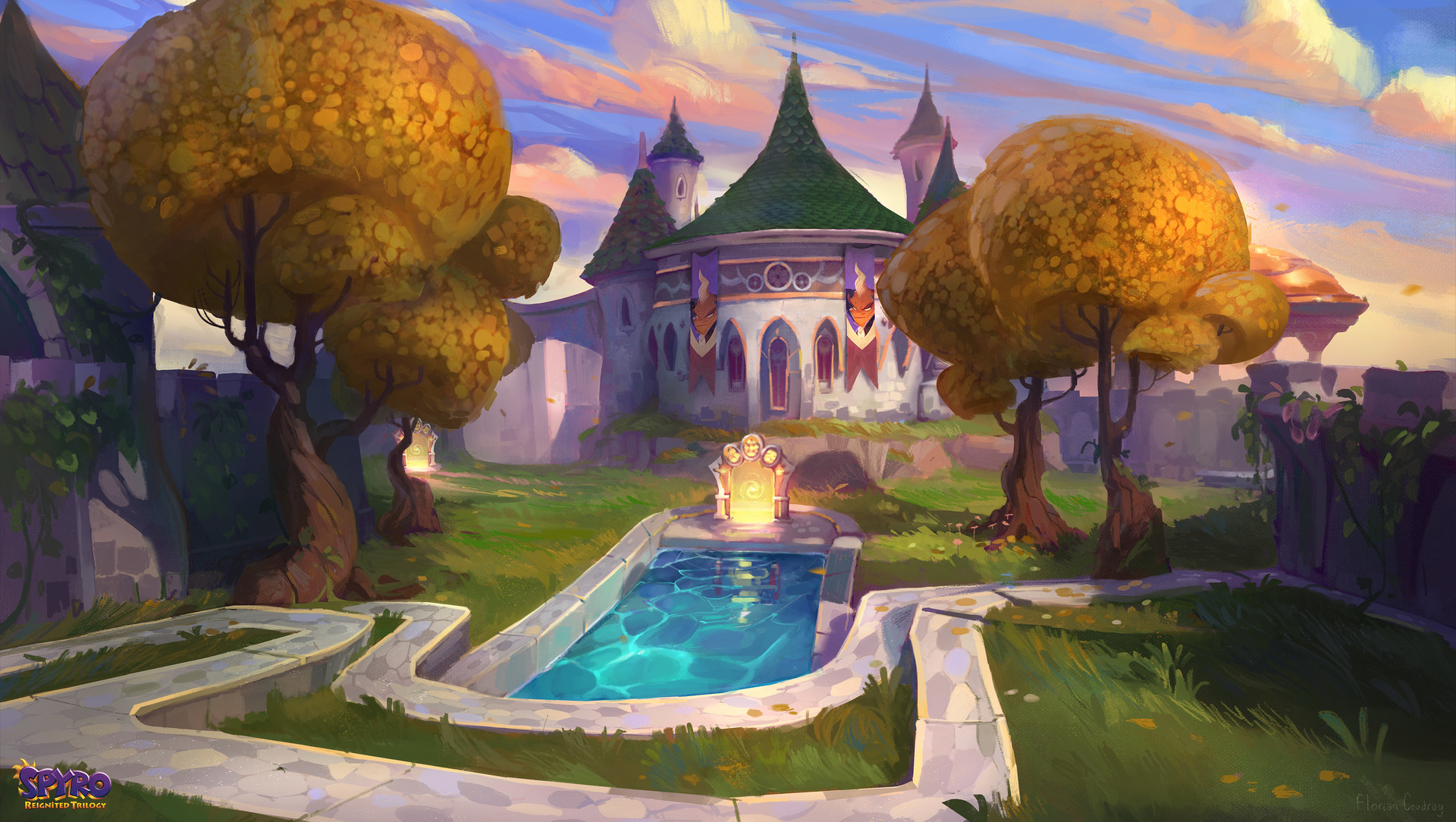 Spyro Reignited Trilogy concept art of Autumn Plains