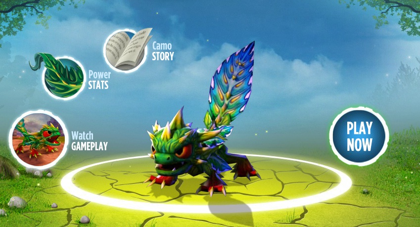 Camo in his profile page on the official website of Skylanders.